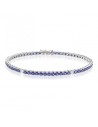 Bracciale tennis con zaffiri blu e diamanti