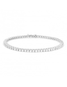 White gold tennis bracelet with diamonds