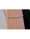 Bracciale tennis smeraldi e diamanti oro bianco 18 kt.