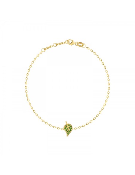 Yellow Gold Leaf With Chain