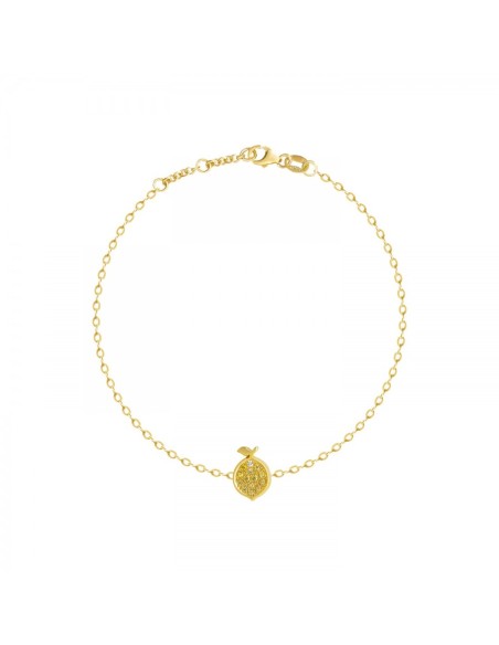 Frutto Limone Oro Giallo Con Catena