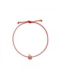 Rose Gold Apple Fruit With Red Thread