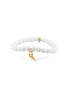 Corno White Gold Elastic Agate Spheres