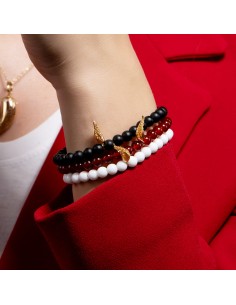 Corno Yellow Gold Matte Onyx Bracelet 2