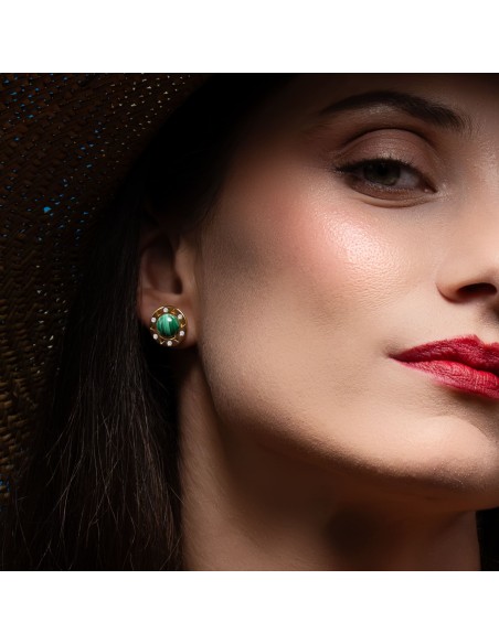 Malachite earrings La dolce vita