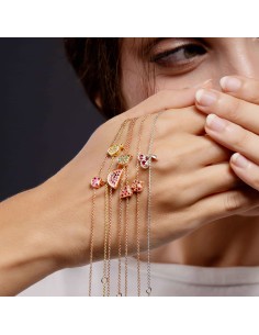 Yellow Gold Leaf With Chain 2