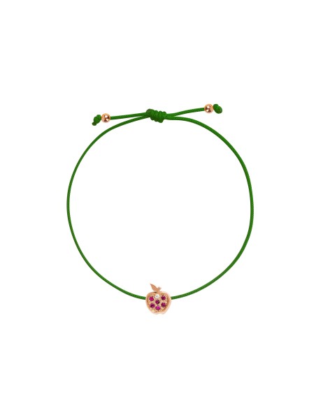 Rose Gold Apple Fruit With Red Thread