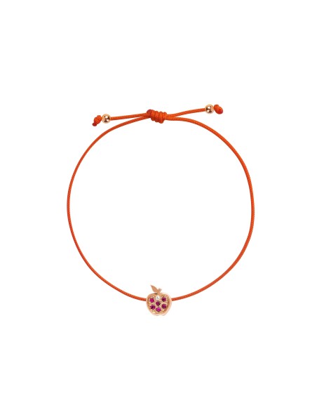 Rose Gold Apple Fruit With Red Thread