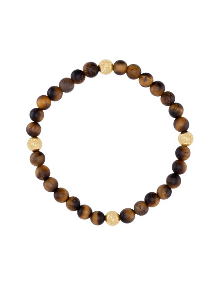 Bracciale Elastico Oro e Occhio di tigre