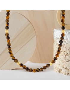 Tiger Eye Necklace and gold