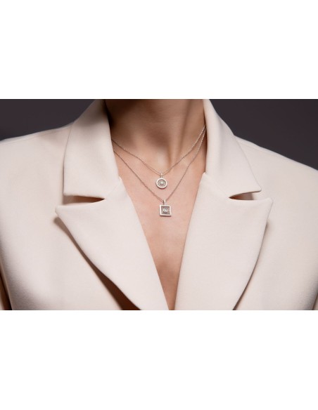 Ricami Pendente Oro Bianco