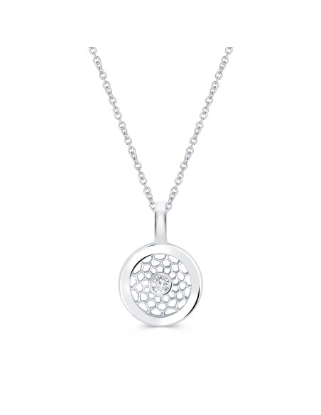 Ricami Pendant White Gold (circular)