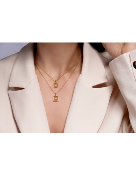 Ricami Pendente oro Giallo (tondo)