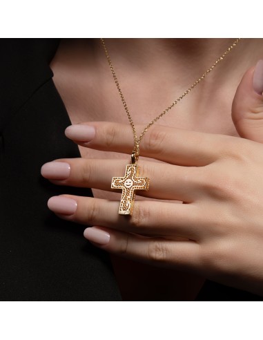 Croce Oro Giallo Rubino