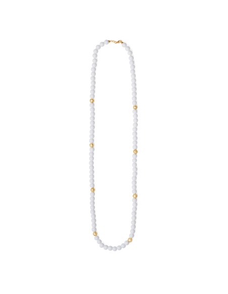 Collana  Agata bianca e Oro