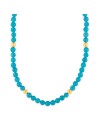 Collana in Giada Blu e Oro