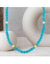 Collana in Giada Blu e Oro