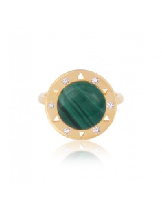 Malachite ring La dolce vita