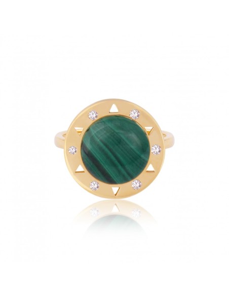 Malachite ring La dolce vita