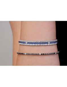 White gold tennis bracelet with diamonds . 2